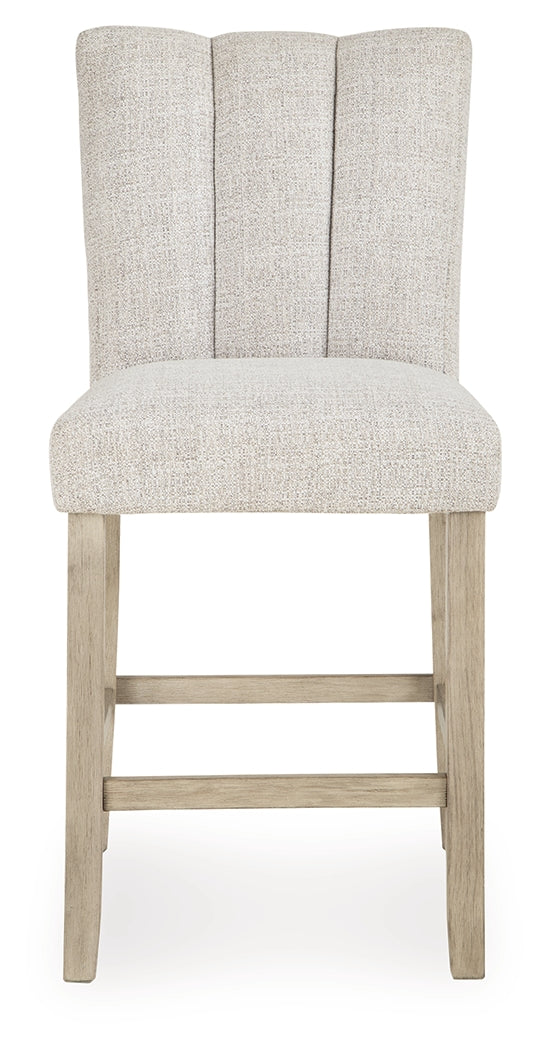 Larawyn Bisque Counter Height Barstool (Set of 2) (Online Special Price) - Ornate Home