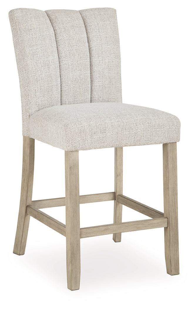 Larawyn Bisque Counter Height Barstool (Set of 2) (Online Special Price) - Ornate Home