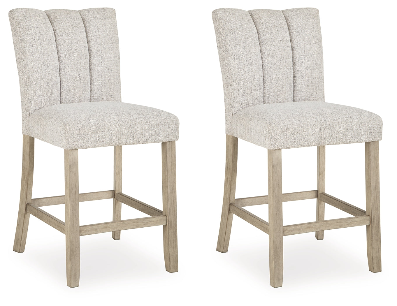 Larawyn Bisque Counter Height Barstool (Set of 2) - Ornate Home
