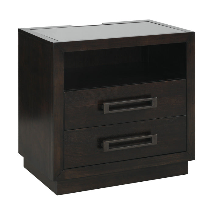 Larchmont Charcoal Nightstand - Ornate Home