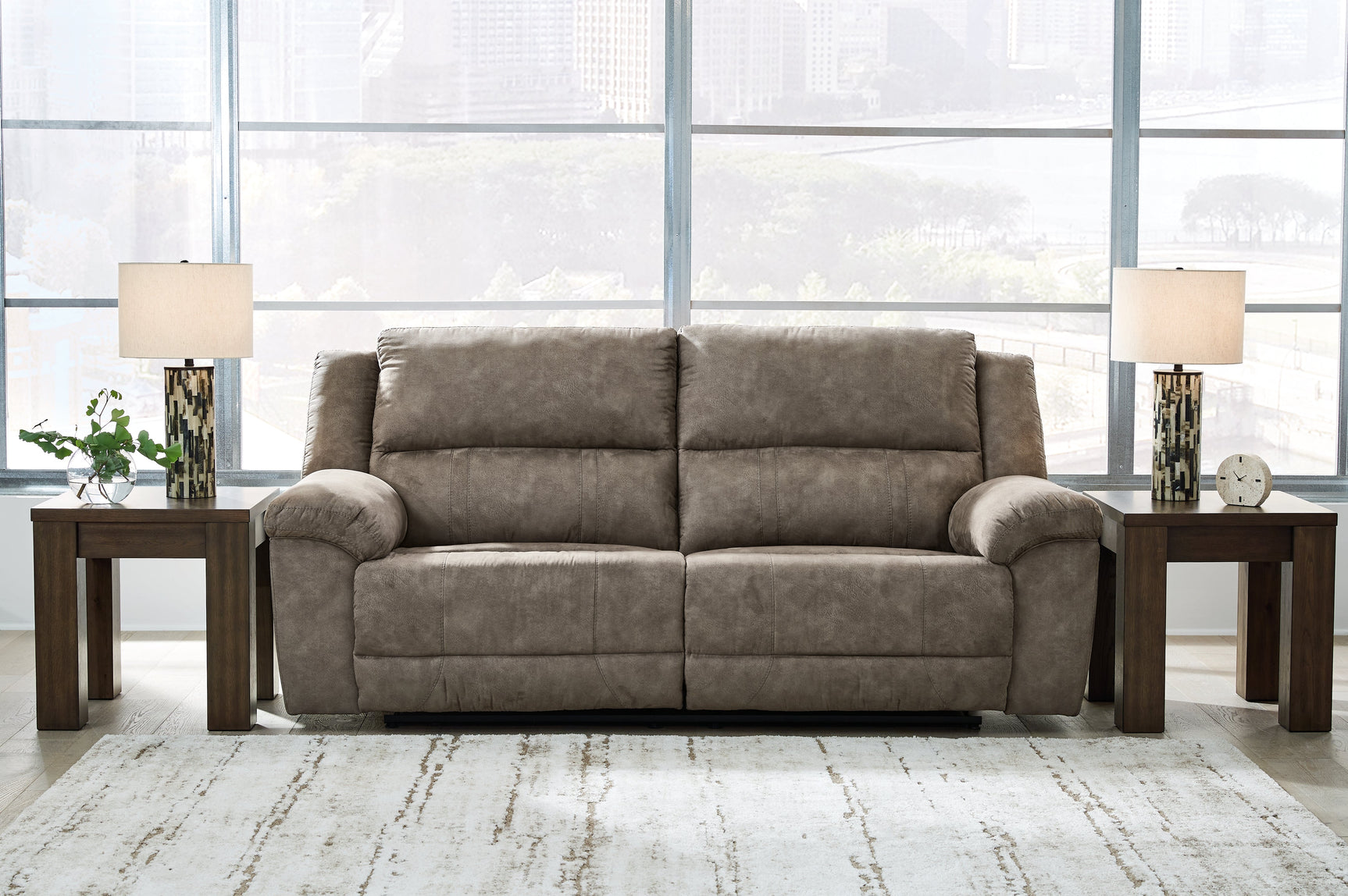 Laresview Fossil Reclining Sofa and Loveseat (Online Special Price) - Ornate Home