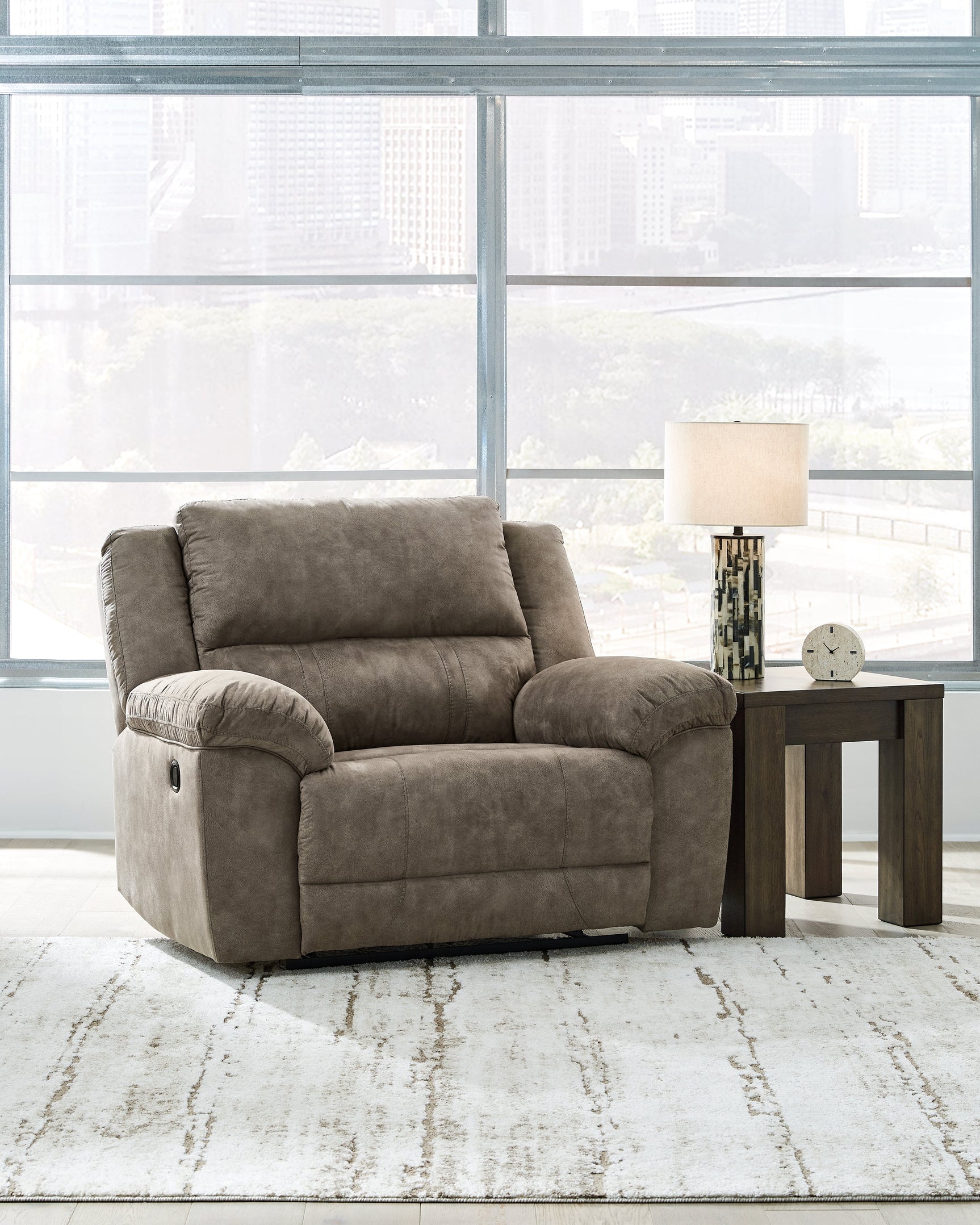 Laresview Fossil Reclining Sofa and Oversized Recliner (Online Special Price) - Ornate Home
