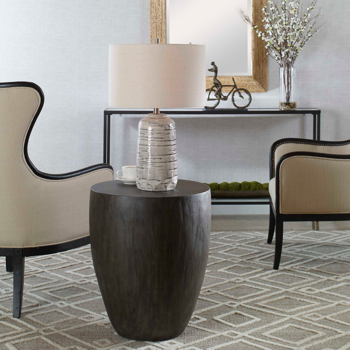Lark Brown/Woodtone Minimalist Wooden End Table - Ornate Home