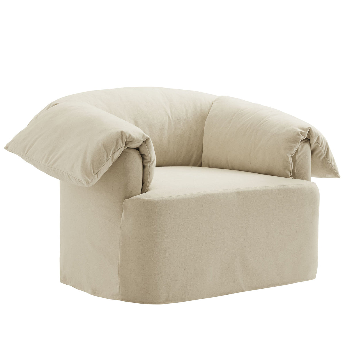 Lark Linen Slipcovered Fabric Oversized Armchair - Ornate Home
