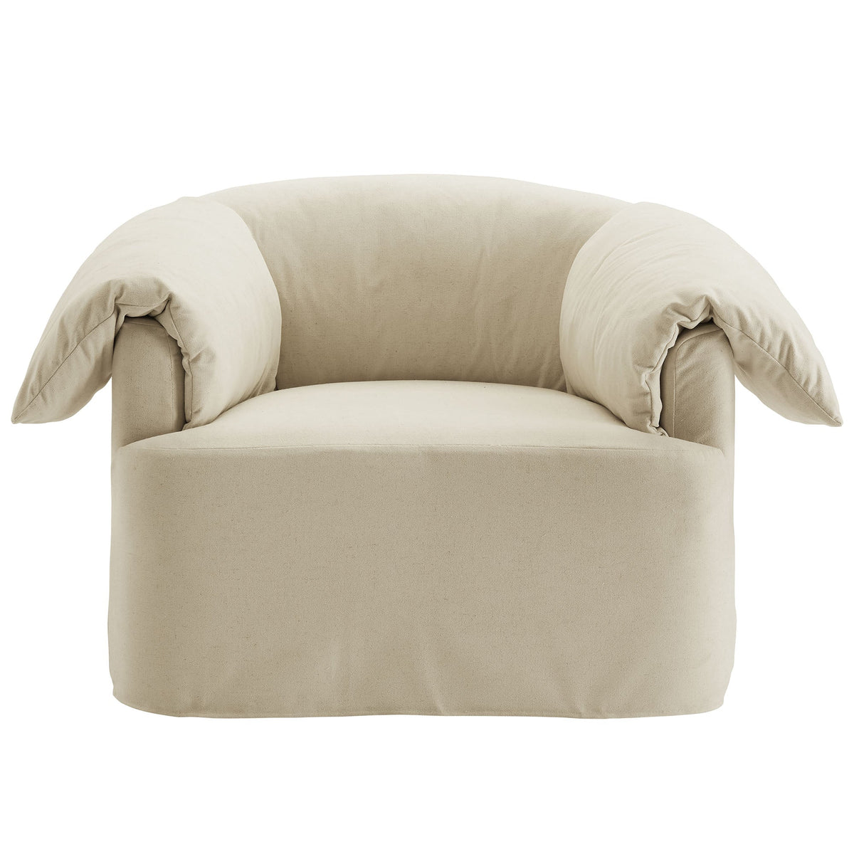 Lark Linen Slipcovered Fabric Oversized Armchair - Ornate Home
