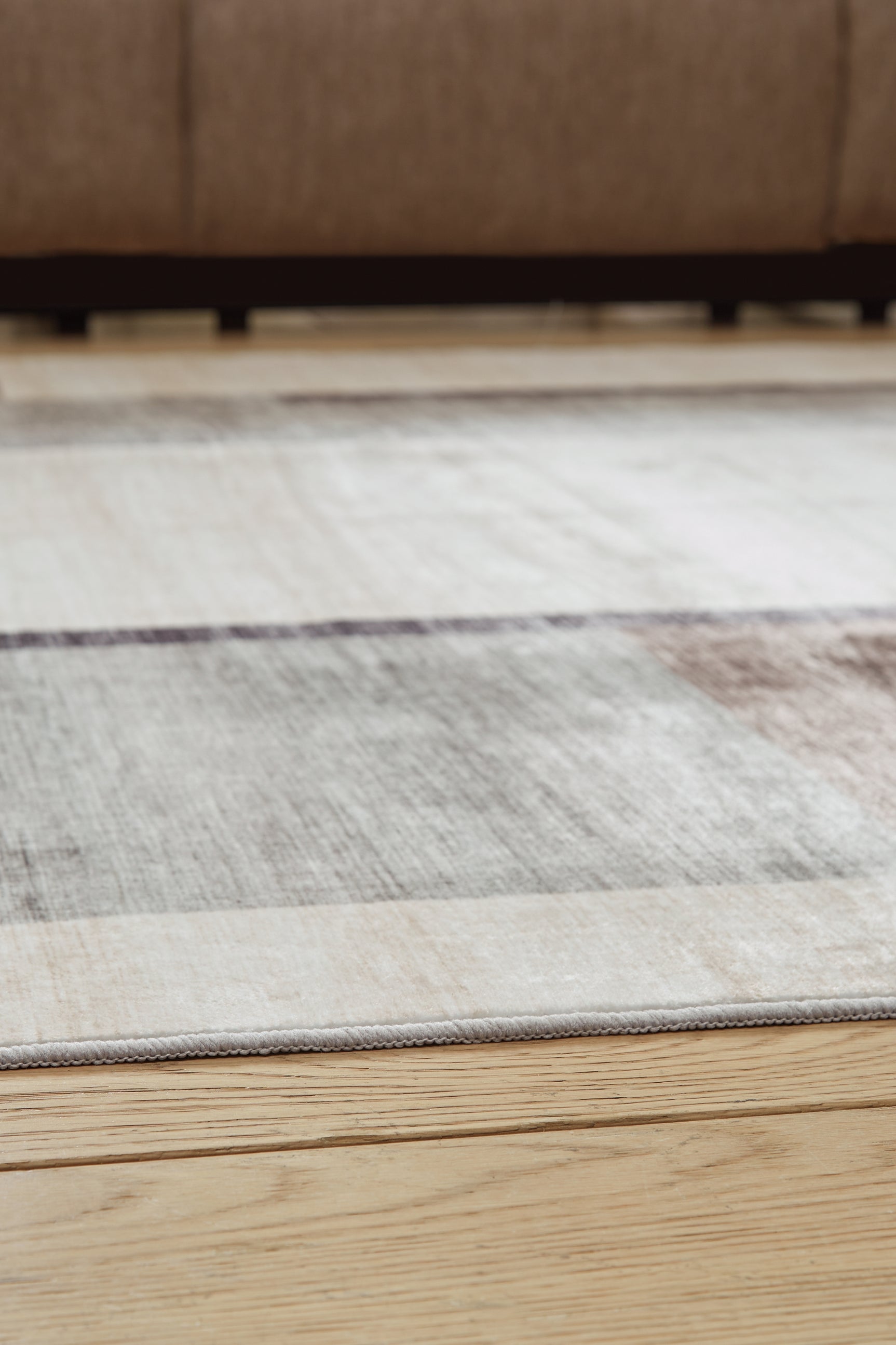 Larkport Cream/Brown/Gray Washable Large Rug - Ornate Home