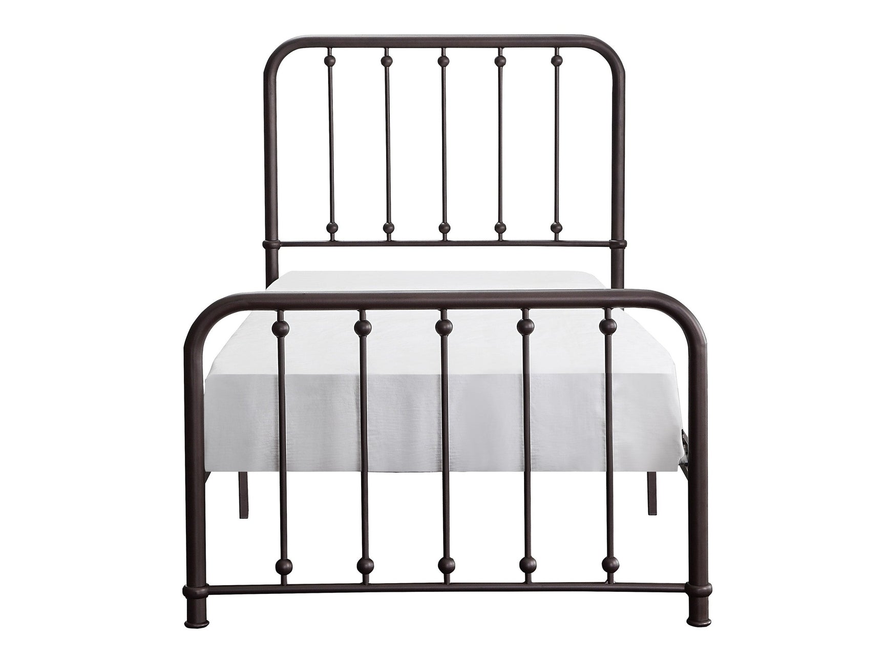 Larkspur Antique Bronze Twin Metal Platform Bed - Ornate Home