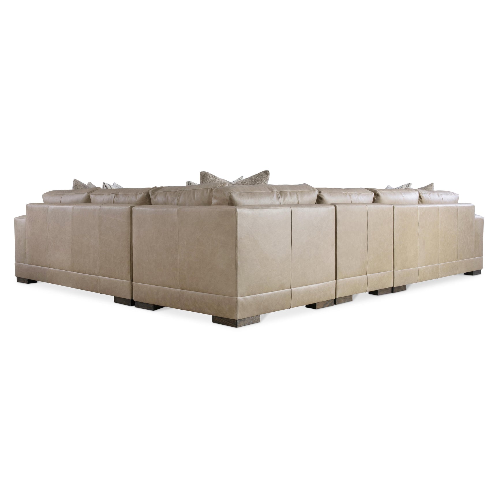 Lars Beige/Tan Leather Sectional (4 Piece) - Ornate Home