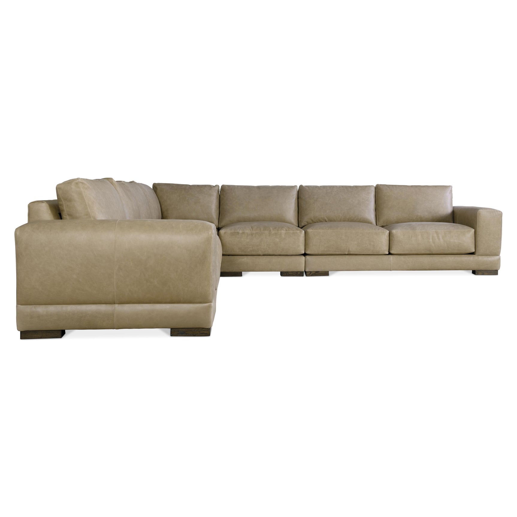 Lars Beige/Tan Leather Sectional - Ornate Home