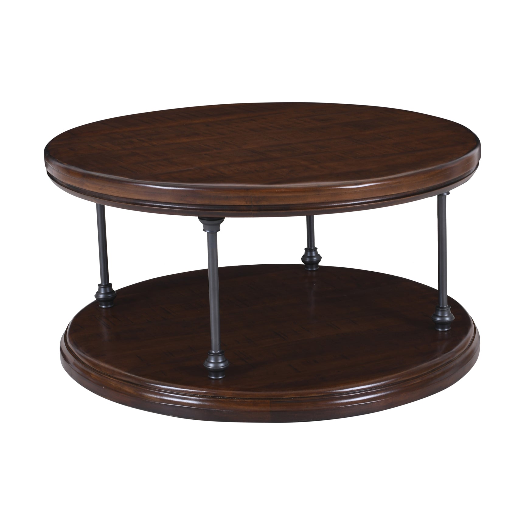 Larson Brown Round Cocktail Table - Ornate Home