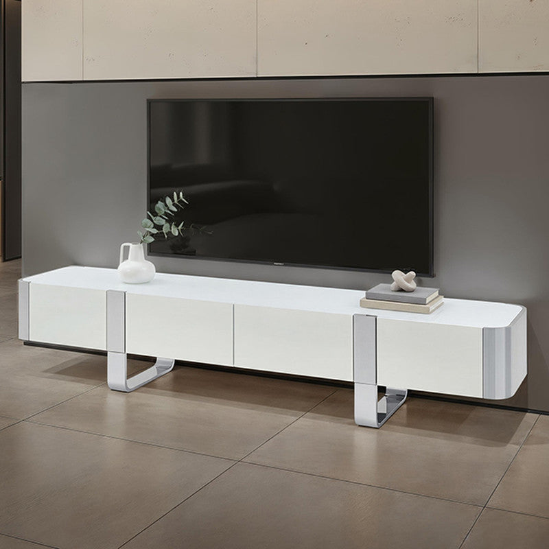 Larvik Silver/White TV Stand - Ornate Home