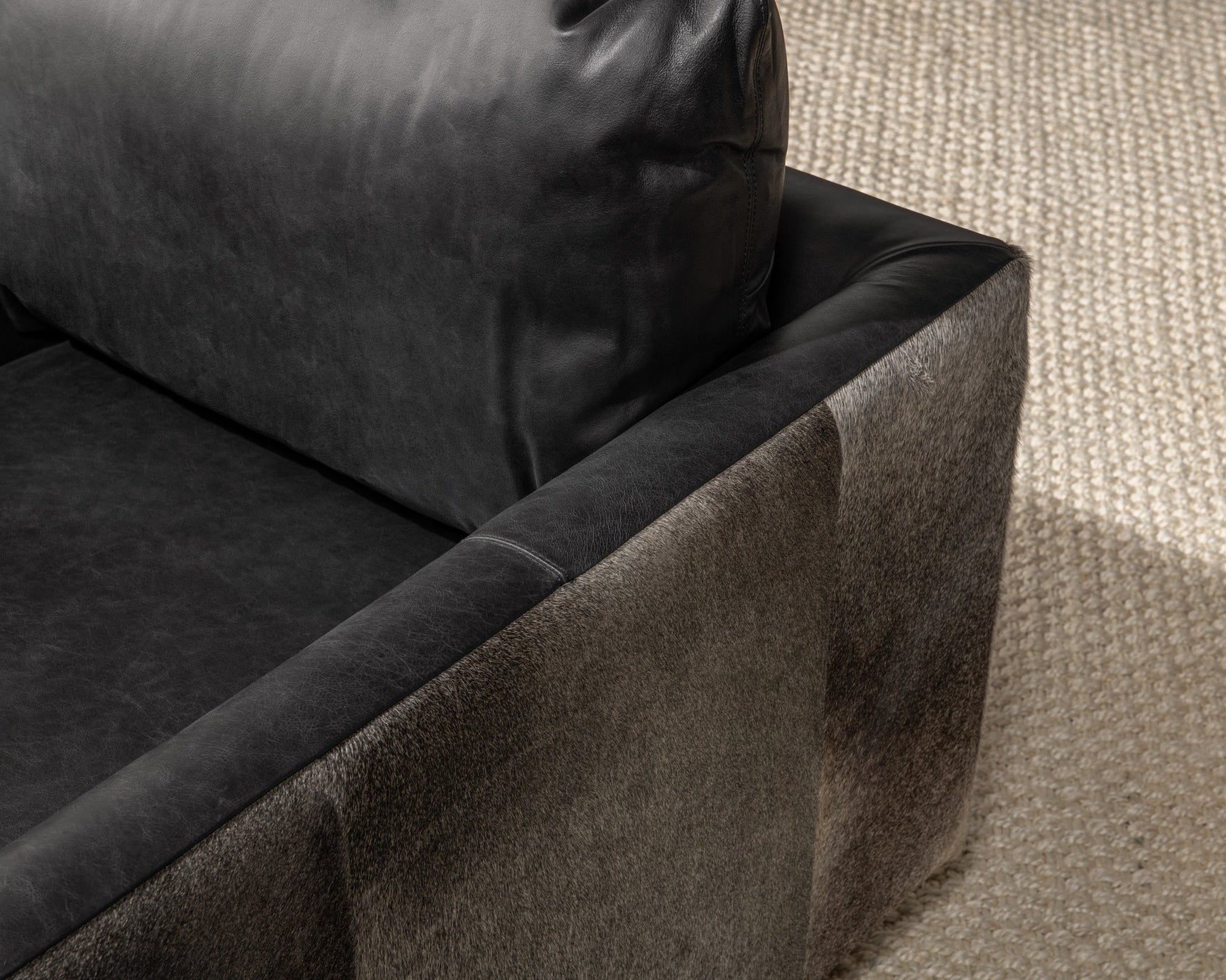 Lathe Onyx Black Accent Chair - Ornate Home