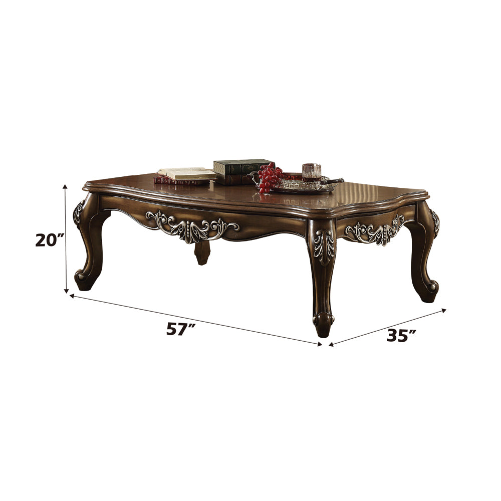 Latisha Antique Oak Coffee Table - Ornate Home
