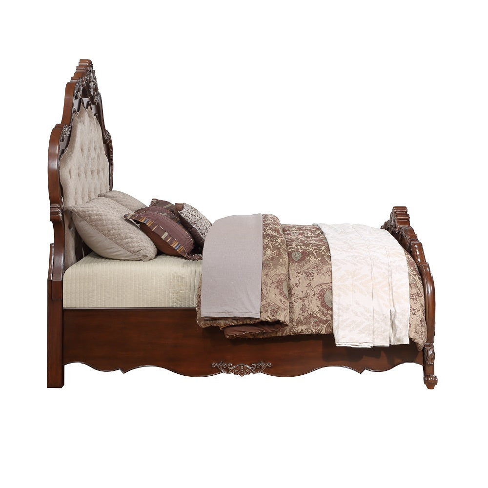 Latisha Oak Eastern King Bed - Ornate Home