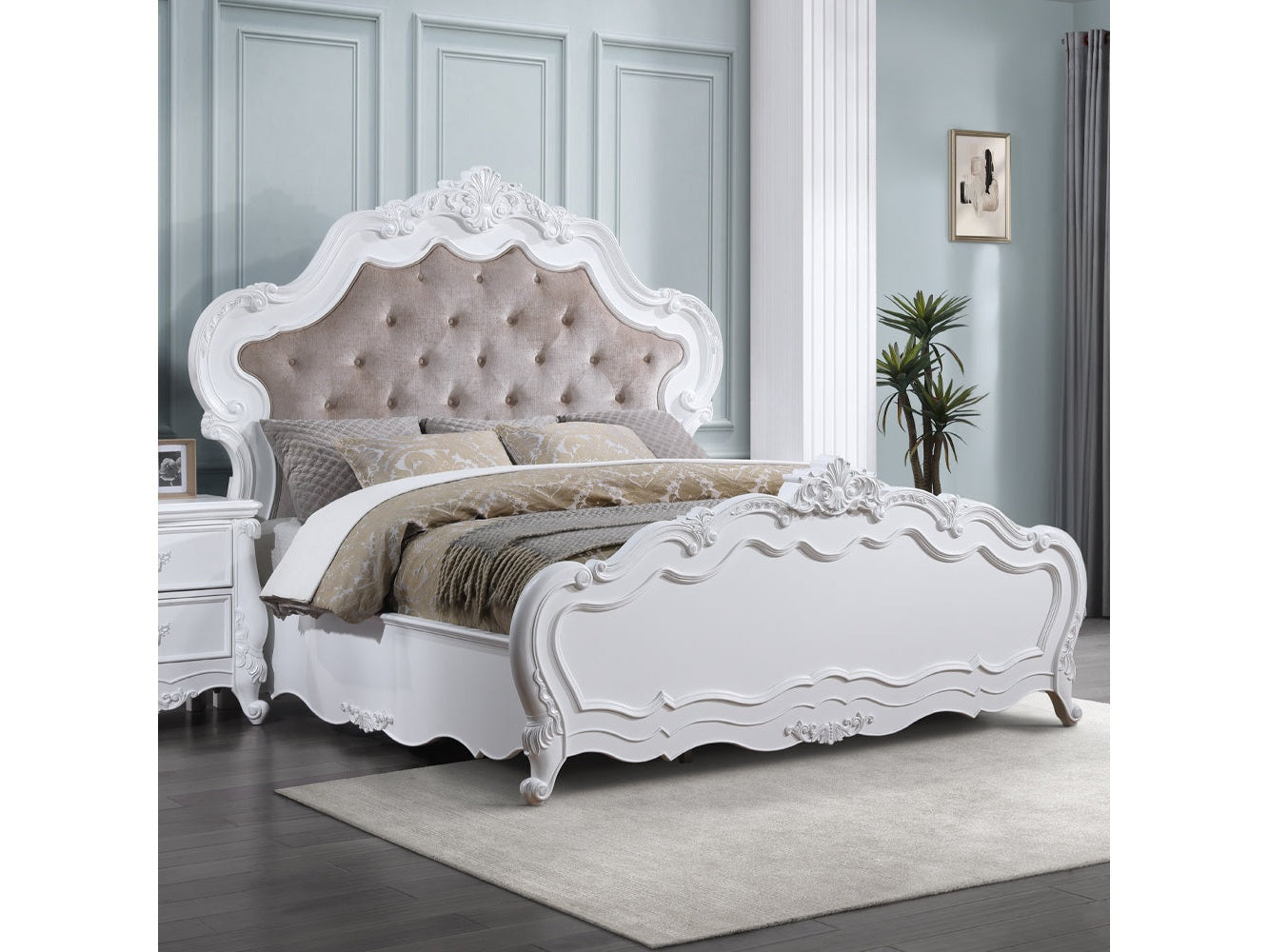 Latisha Oak Queen Bed - Ornate Home