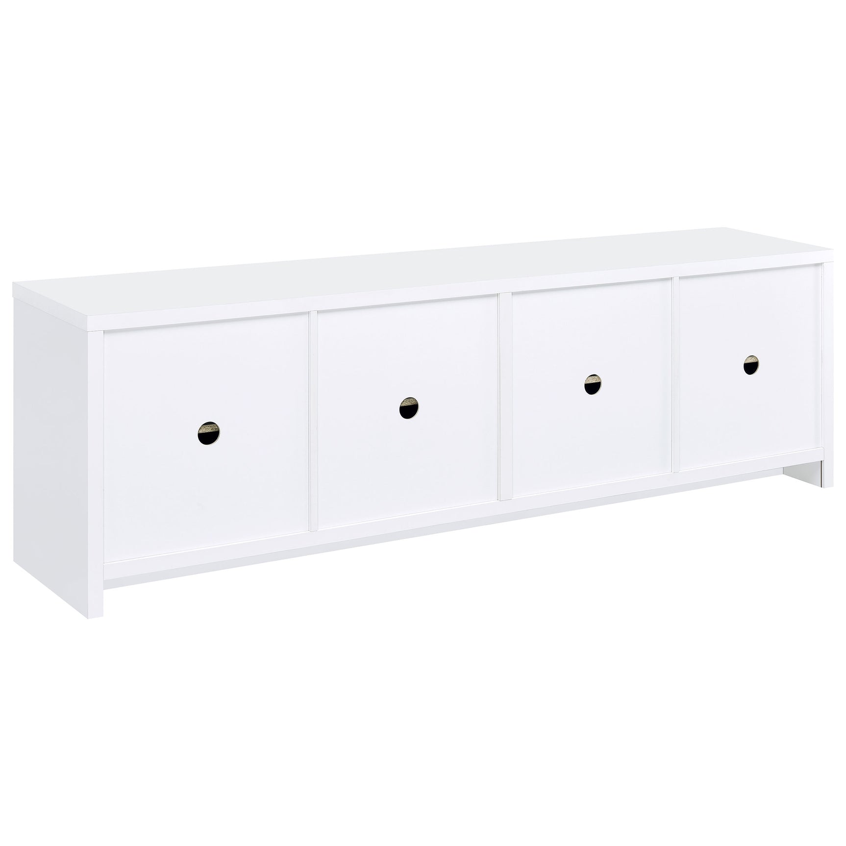 Laughlin White 78" TV Stand - Ornate Home