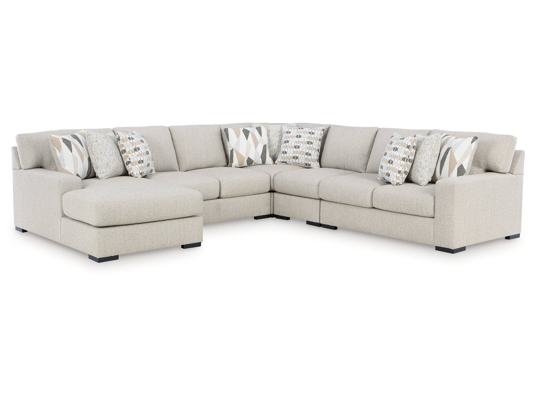 Laurelgrove Pebble 5-Piece Sectional with Left Chaise (Online Special Price) - Ornate Home
