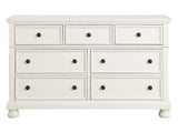 Laurelin White Dresser w/ Hidden Jewelry Tray - Ornate Home