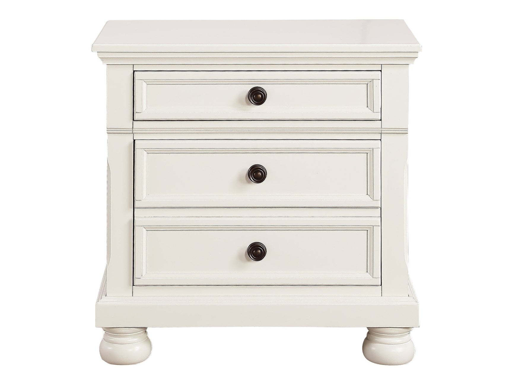 Laurelin White Nightstand - Ornate Home