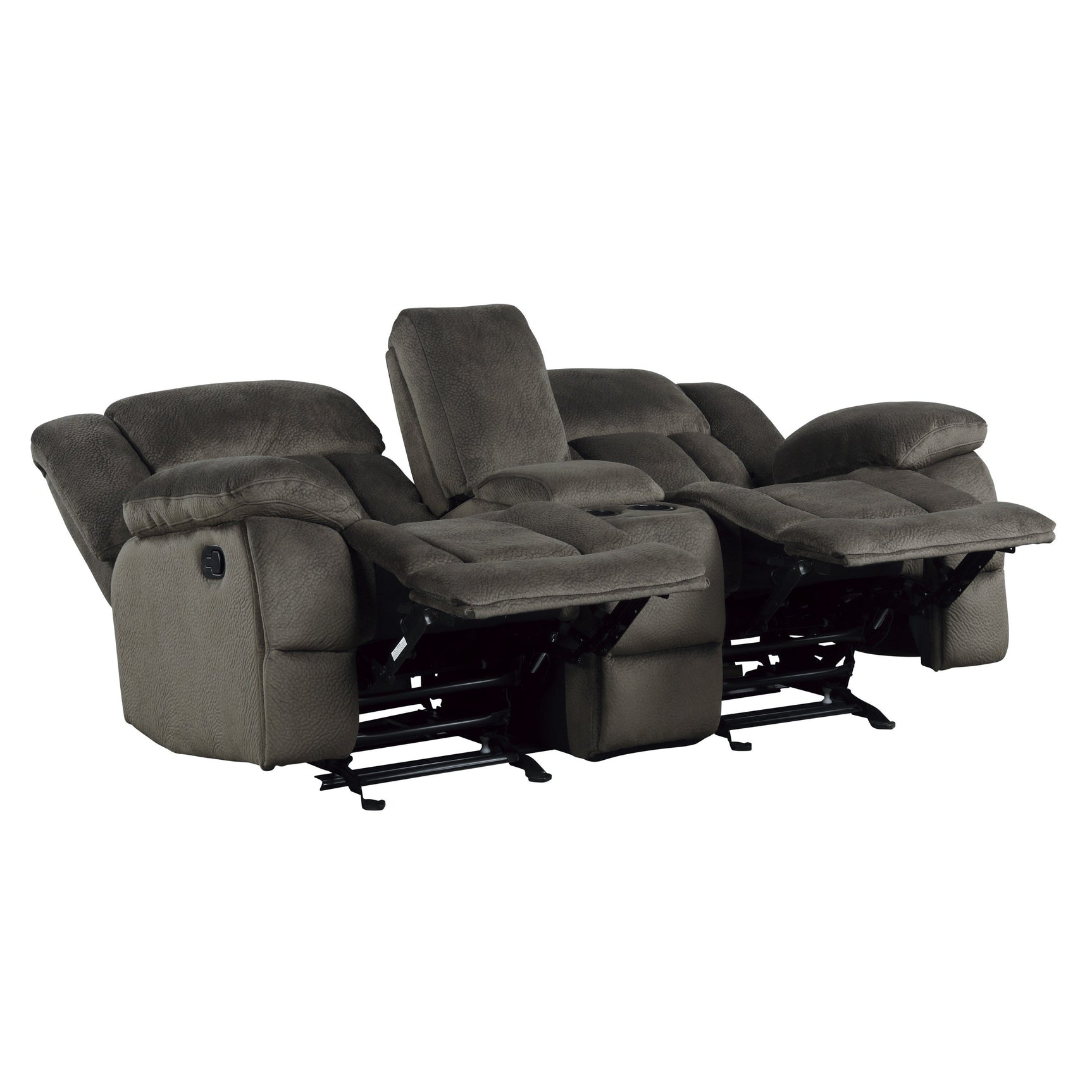 Laurelton Brown Double Glider Reclining Loveseat - Ornate Home