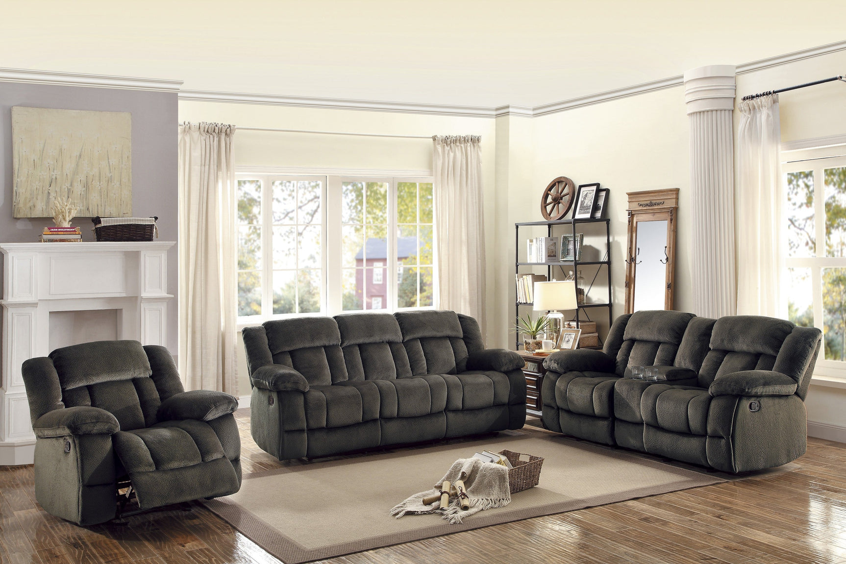 Laurelton Brown Double Glider Reclining Loveseat - Ornate Home