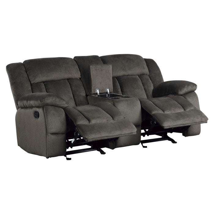 Laurelton Brown Double Glider Reclining Loveseat - Ornate Home