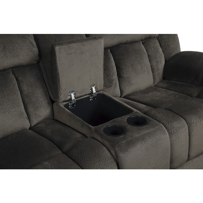 Laurelton Brown Double Glider Reclining Loveseat - Ornate Home