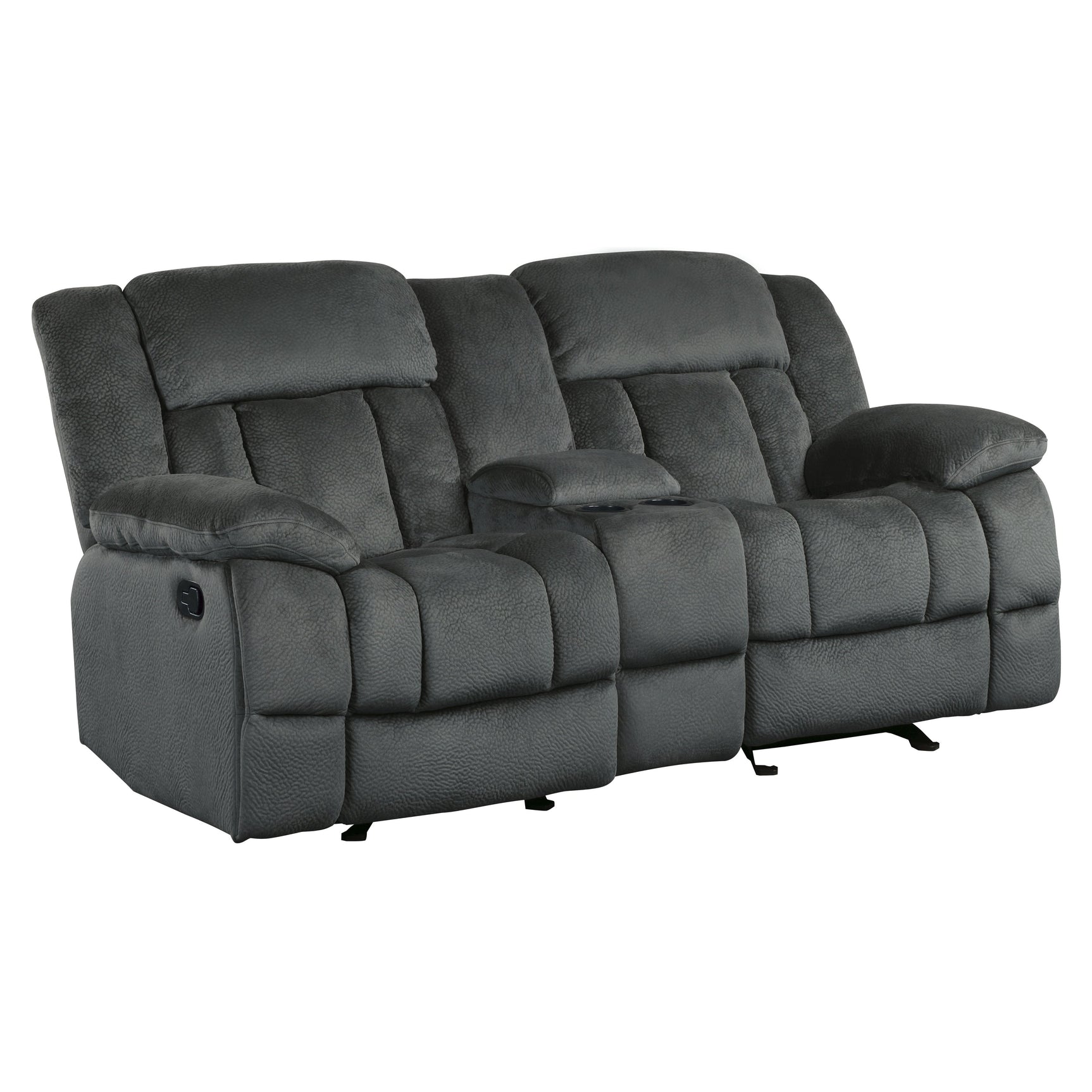 Laurelton Gray Double Glider Reclining Loveseat - Ornate Home