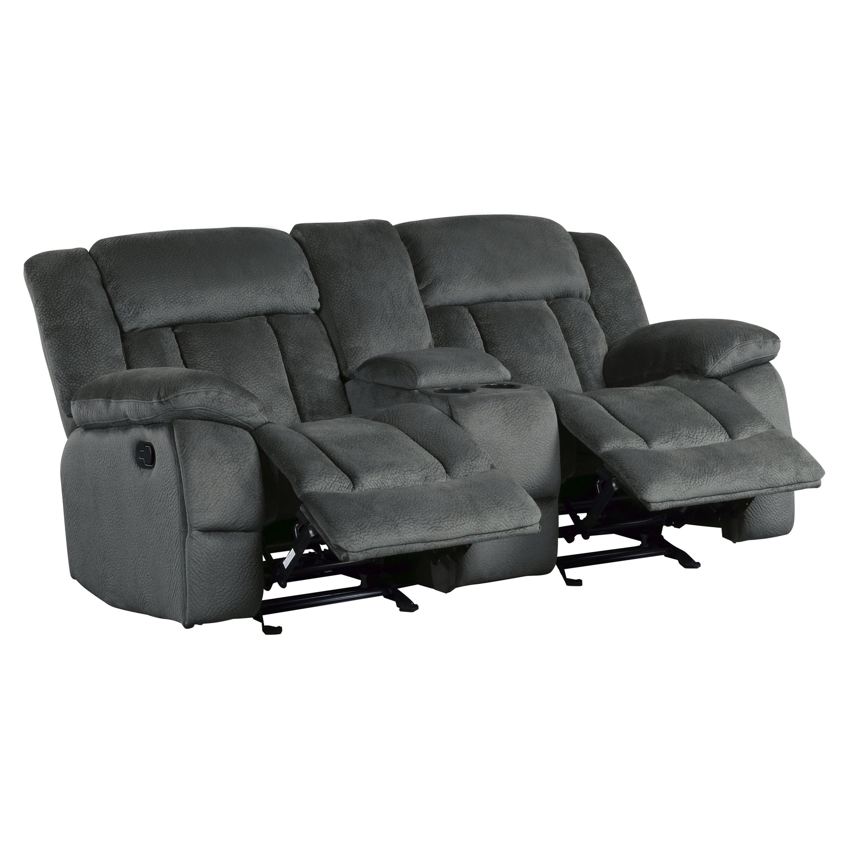 Laurelton Gray Double Glider Reclining Loveseat - Ornate Home
