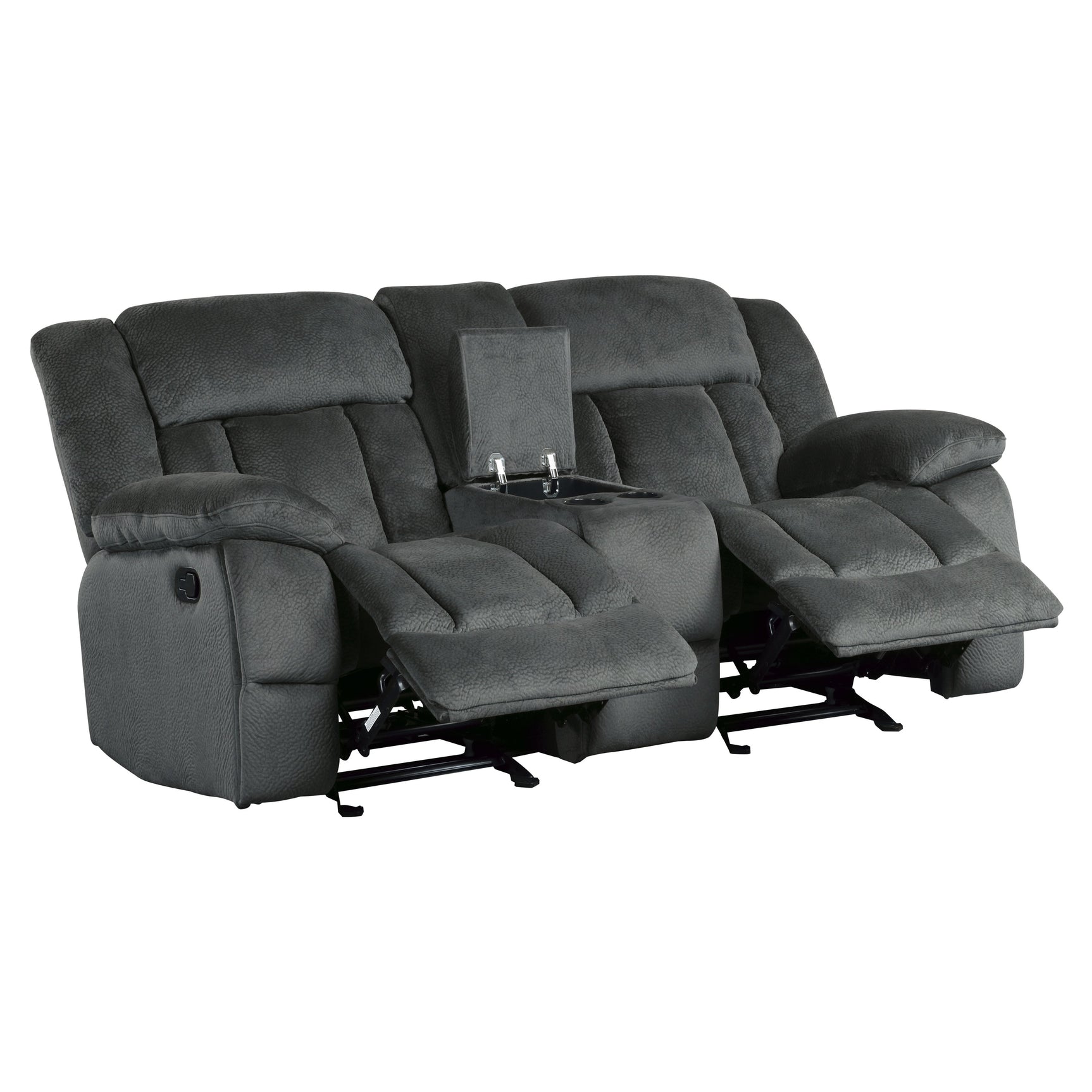 Laurelton Gray Double Glider Reclining Loveseat - Ornate Home