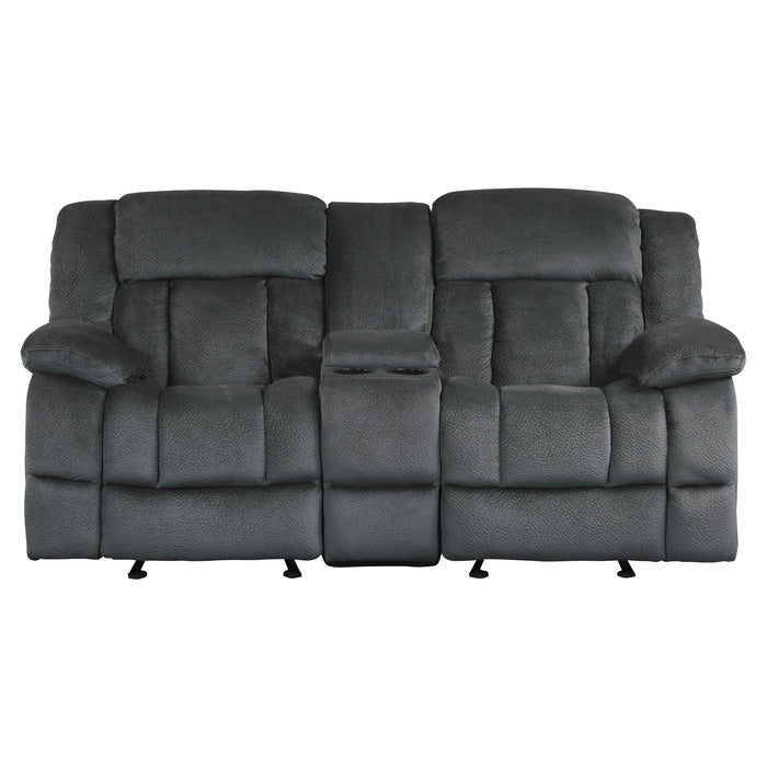 Laurelton Gray Double Glider Reclining Loveseat - Ornate Home