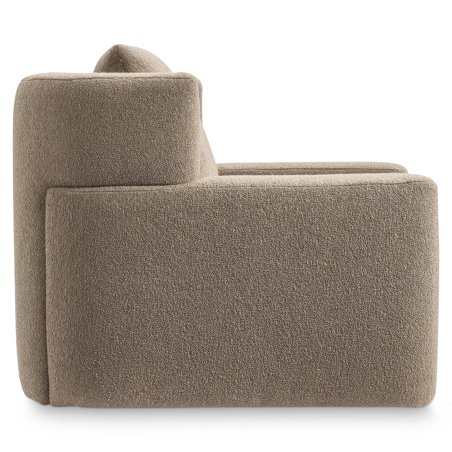 Laurent Ivory Swivel Chair Without Pillows - Ornate Home