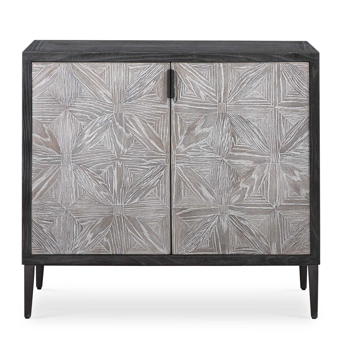 Laurentia Black/Gray 2 Door Accent Cabinet - Ornate Home