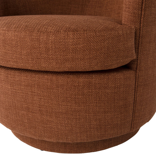 Lauretta Rust Swivel Chair - Ornate Home