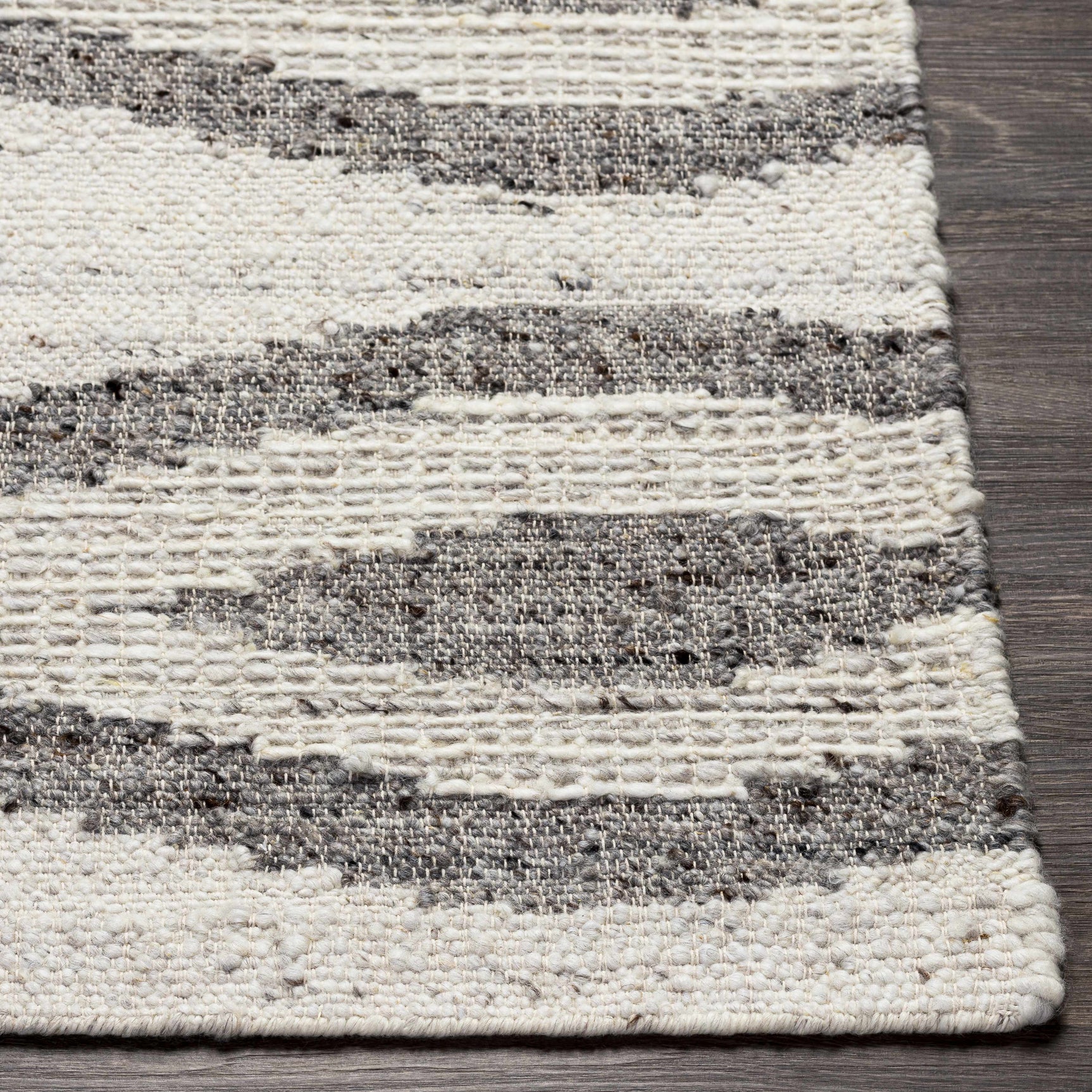 Lavalwaves Hand Woven Flatweave Wool Carpet - Clearance - Ornate Home