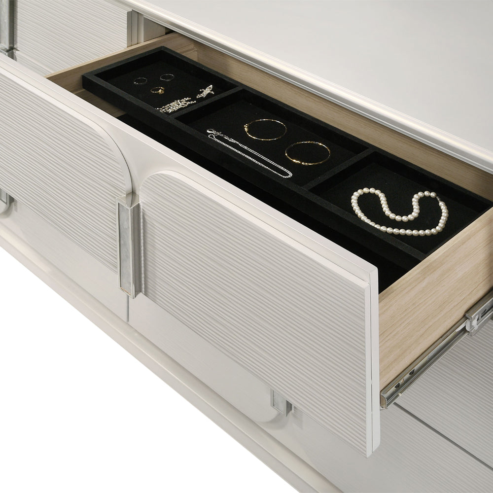 Laveda Pearl White Dresser - Ornate Home