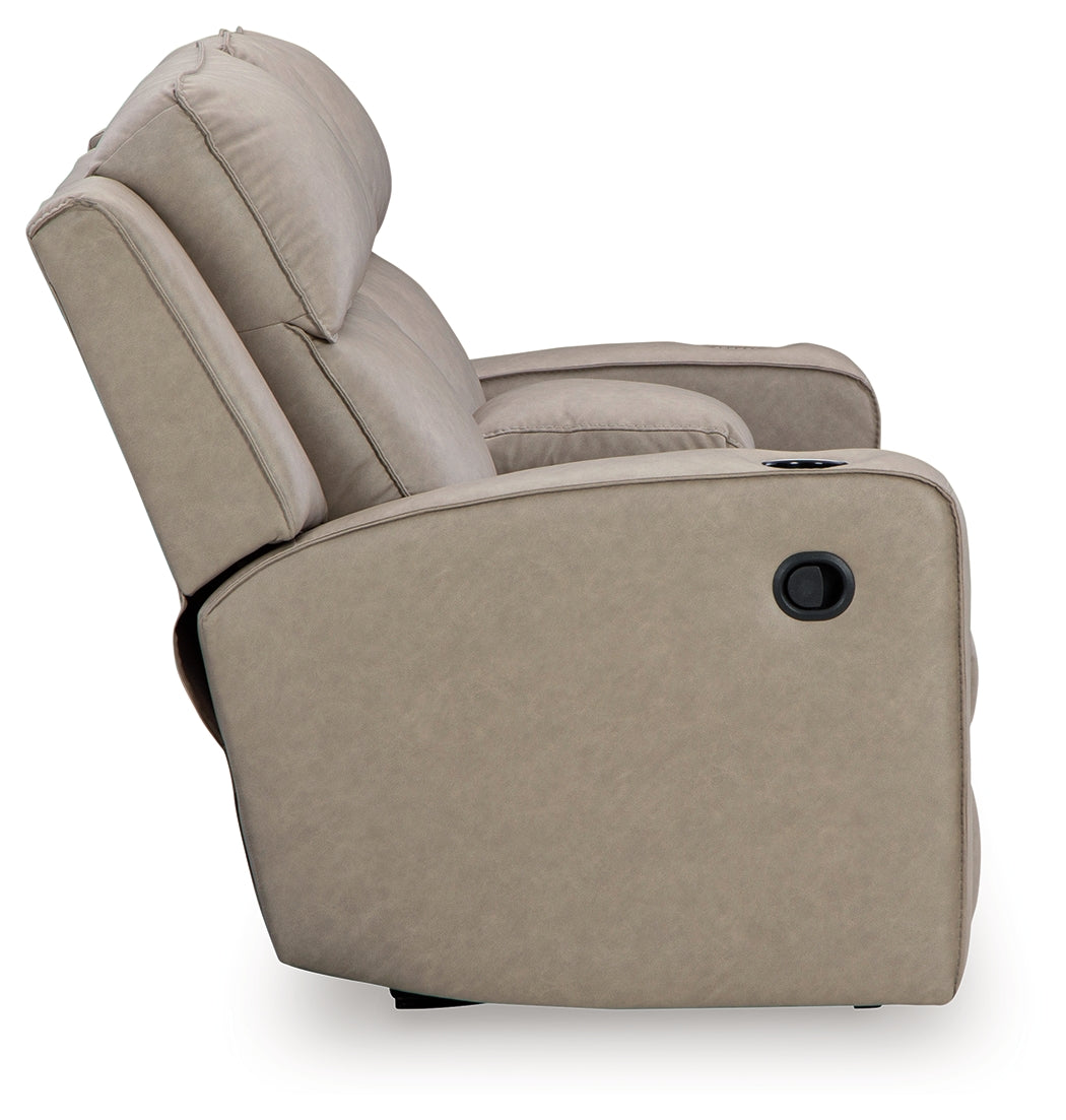 Lavenhorne Pebble Reclining Loveseat with Console (Online Special Price) - Ornate Home