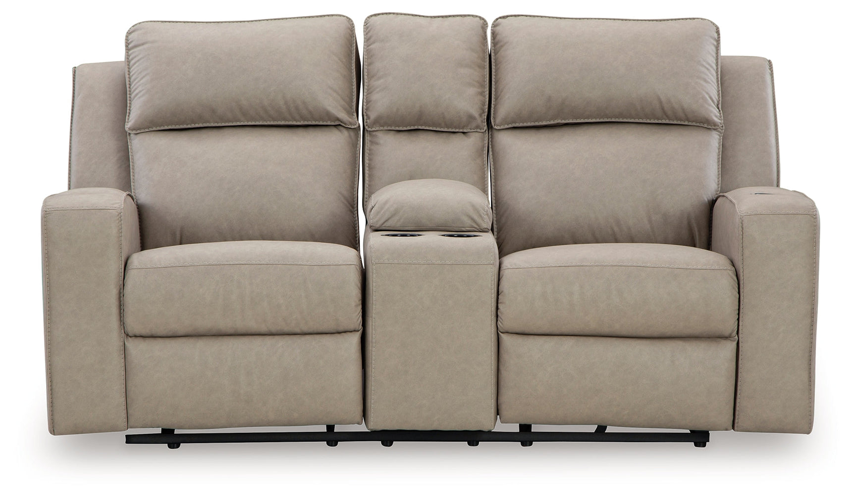 Lavenhorne Pebble Reclining Loveseat with Console (Online Special Price) - Ornate Home