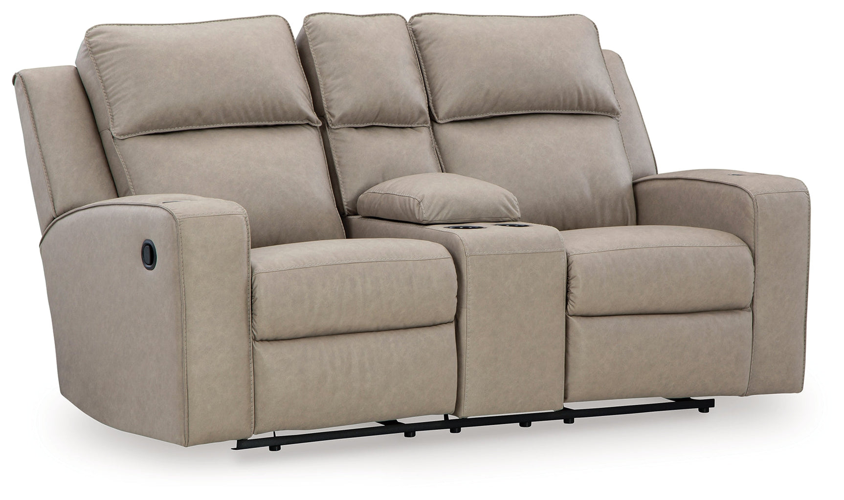 Lavenhorne Pebble Reclining Loveseat with Console (Online Special Price) - Ornate Home
