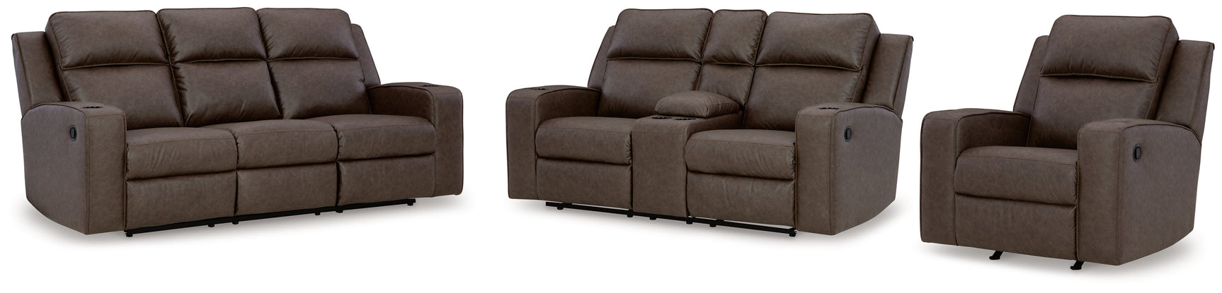 Lavenhorne Umber Reclining Sofa, Loveseat and Recliner (Online Special Price) - Ornate Home