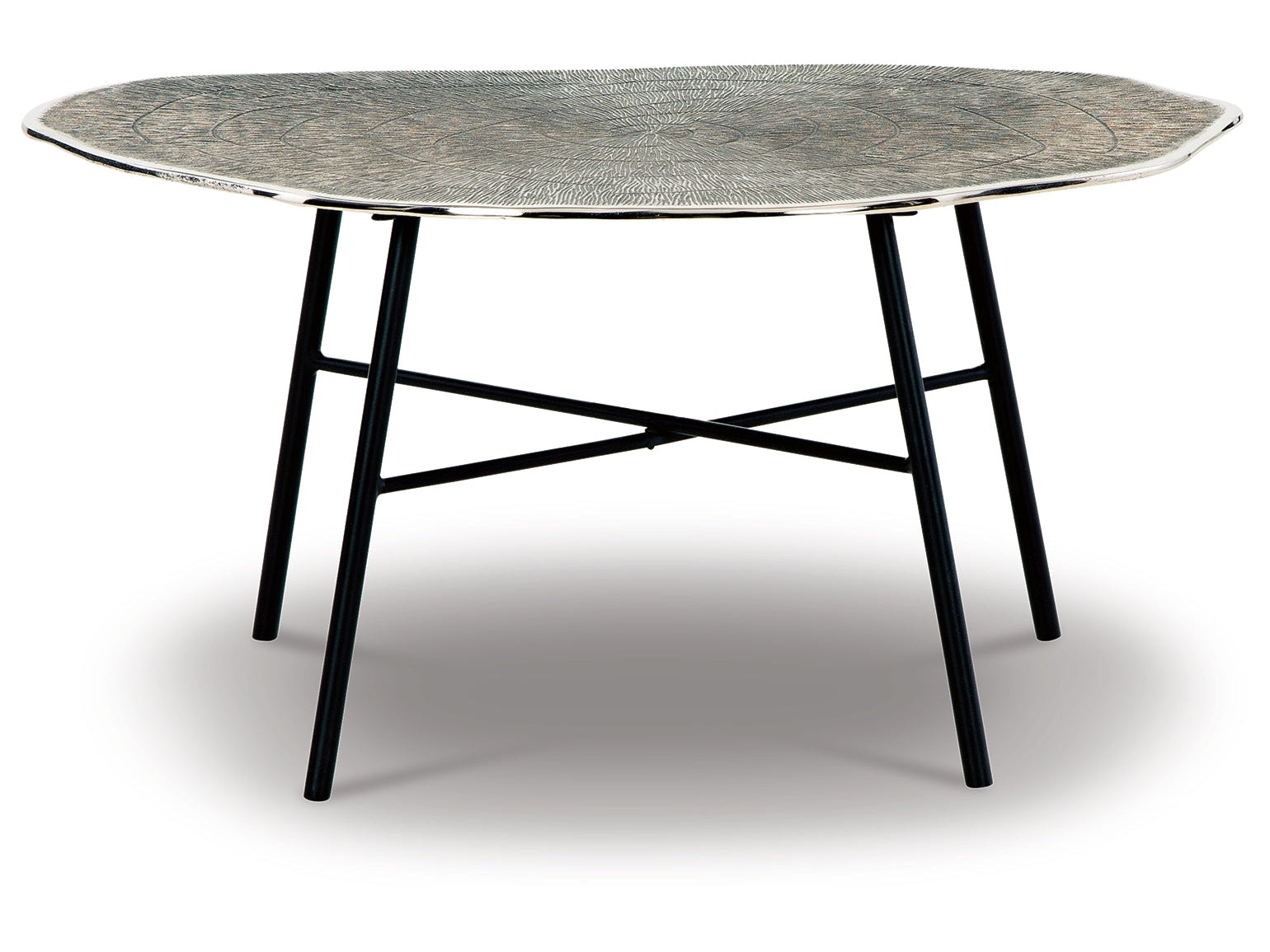 Laverford Chrome/Black Coffee Table and 2 End Tables - Ornate Home