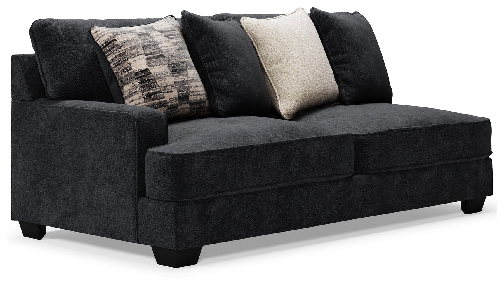 Lavernett Charcoal 4-Piece Sectional with Ottoman - Ornate Home