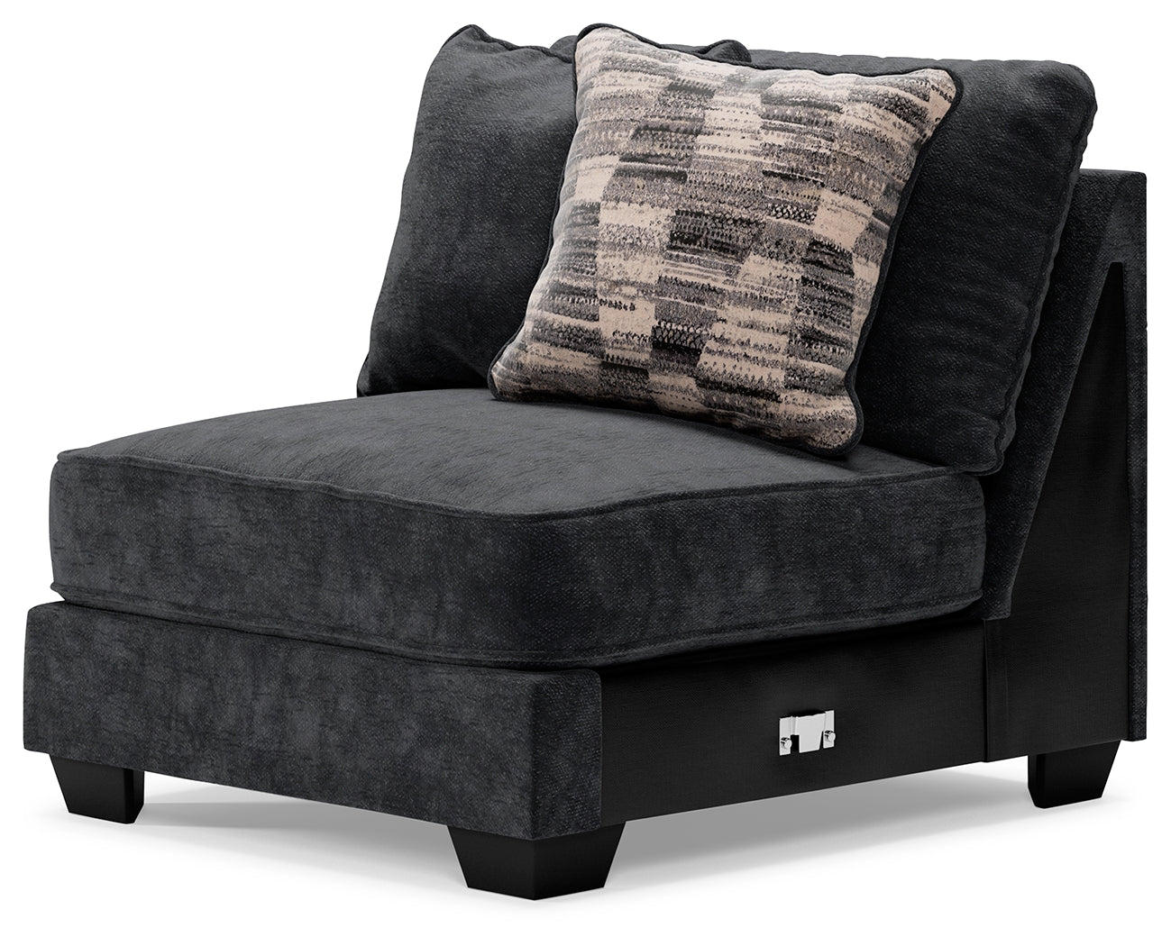 Lavernett Charcoal 5-Piece Sectional and Ottoman - Ornate Home
