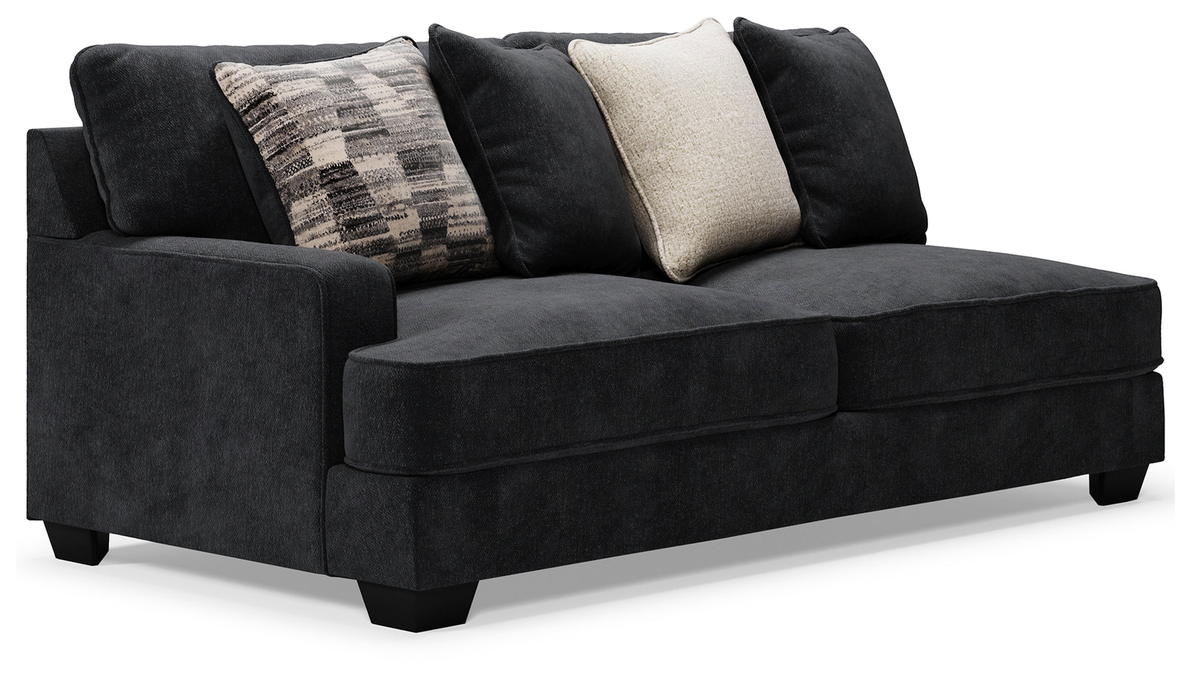 Lavernett Charcoal 5-Piece Sectional and Ottoman - Ornate Home