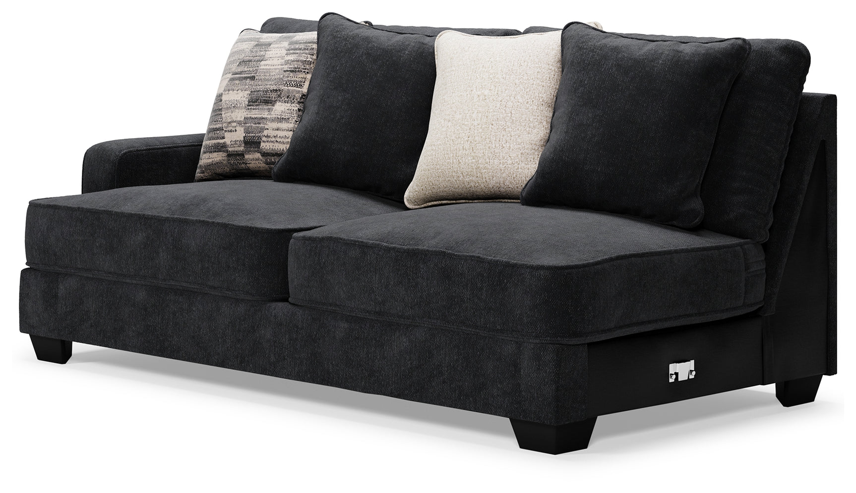Lavernett Charcoal 5-Piece Sectional and Ottoman - Ornate Home