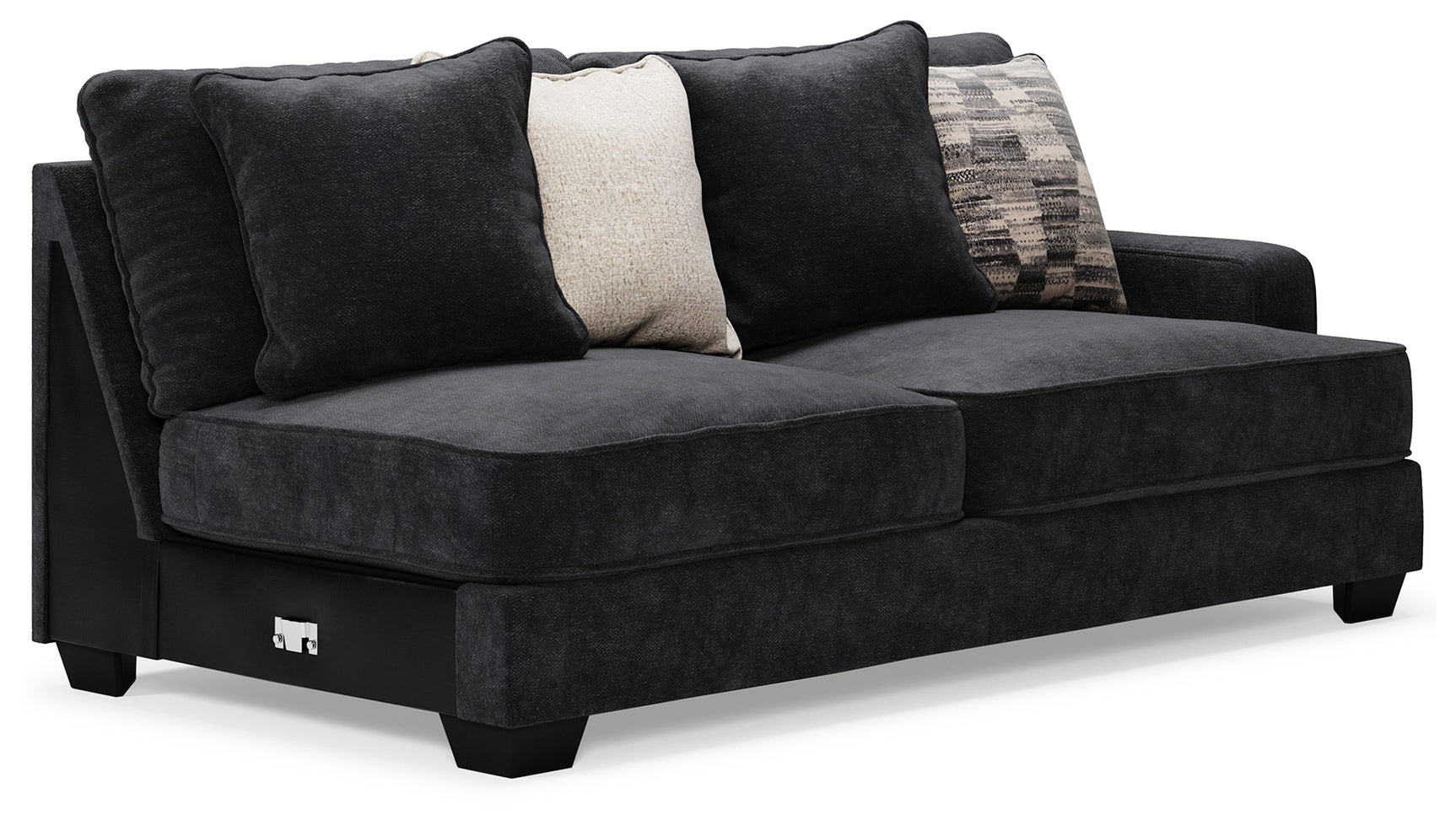 Lavernett Charcoal 5-Piece Sectional and Ottoman - Ornate Home