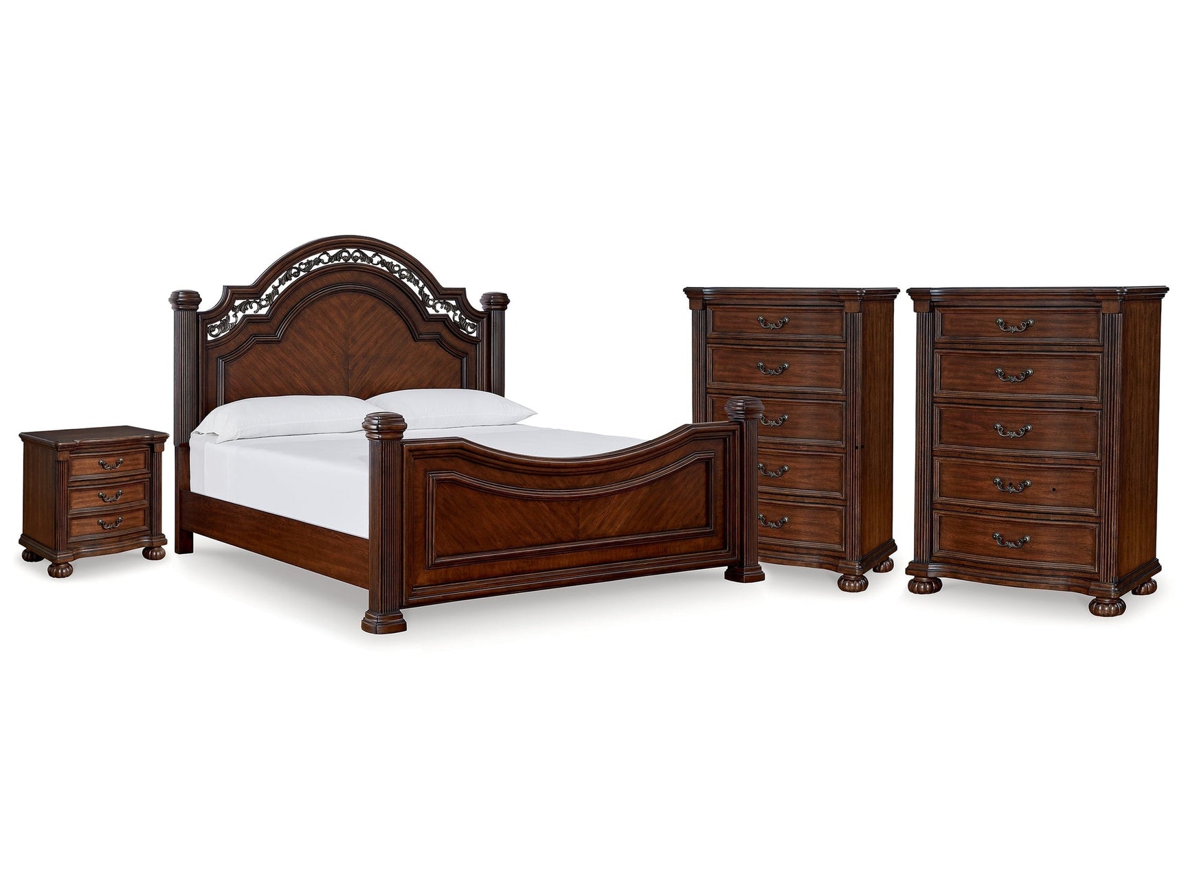 Lavinton Brown King Poster Bed, 2 Chests and Nightstand (Online Special Price) - Ornate Home