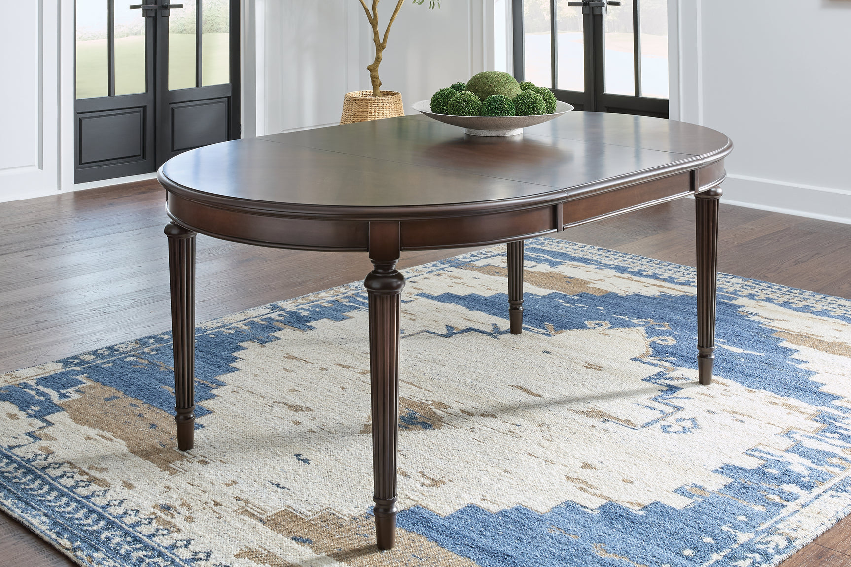 Lavinton Tan/Brown Extension Dining Table and 6 Chairs - Ornate Home