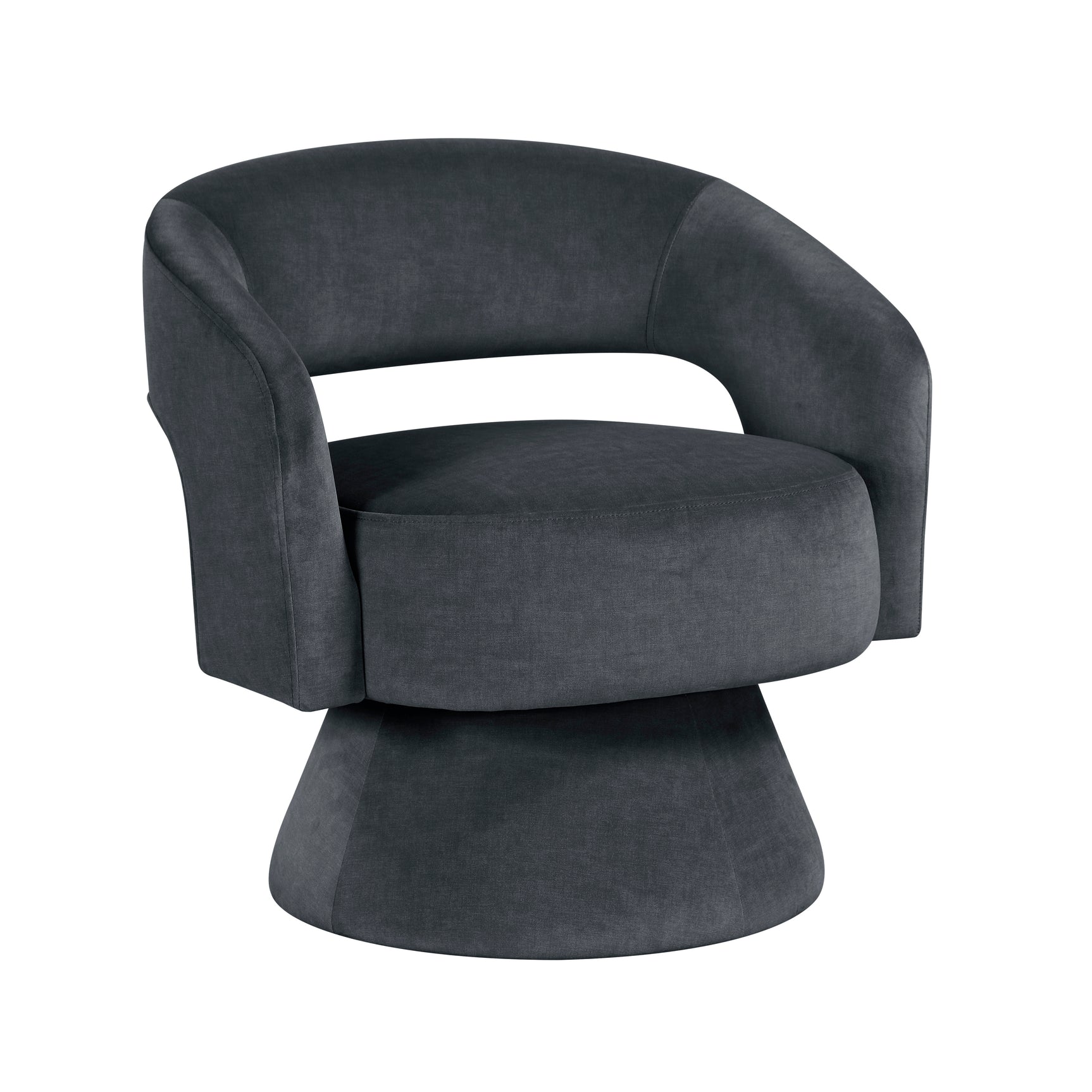 Lavon Dark Gray Swivel Chair - Ornate Home