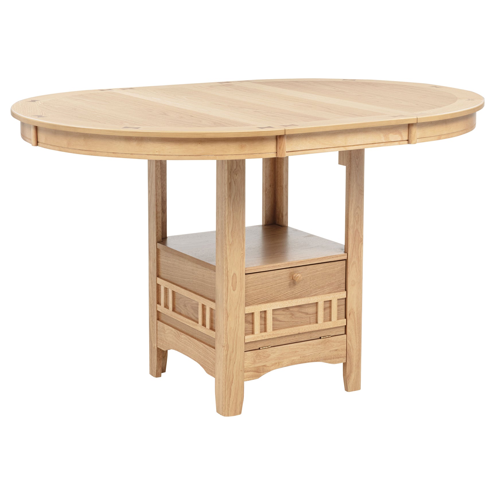 Lavon Light Oak 5-piece Oval Counter Height Dining Set - Ornate Home